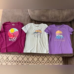 Eddie Bauer Girls Graphic T-Shirts size 7/8 (set of 3)